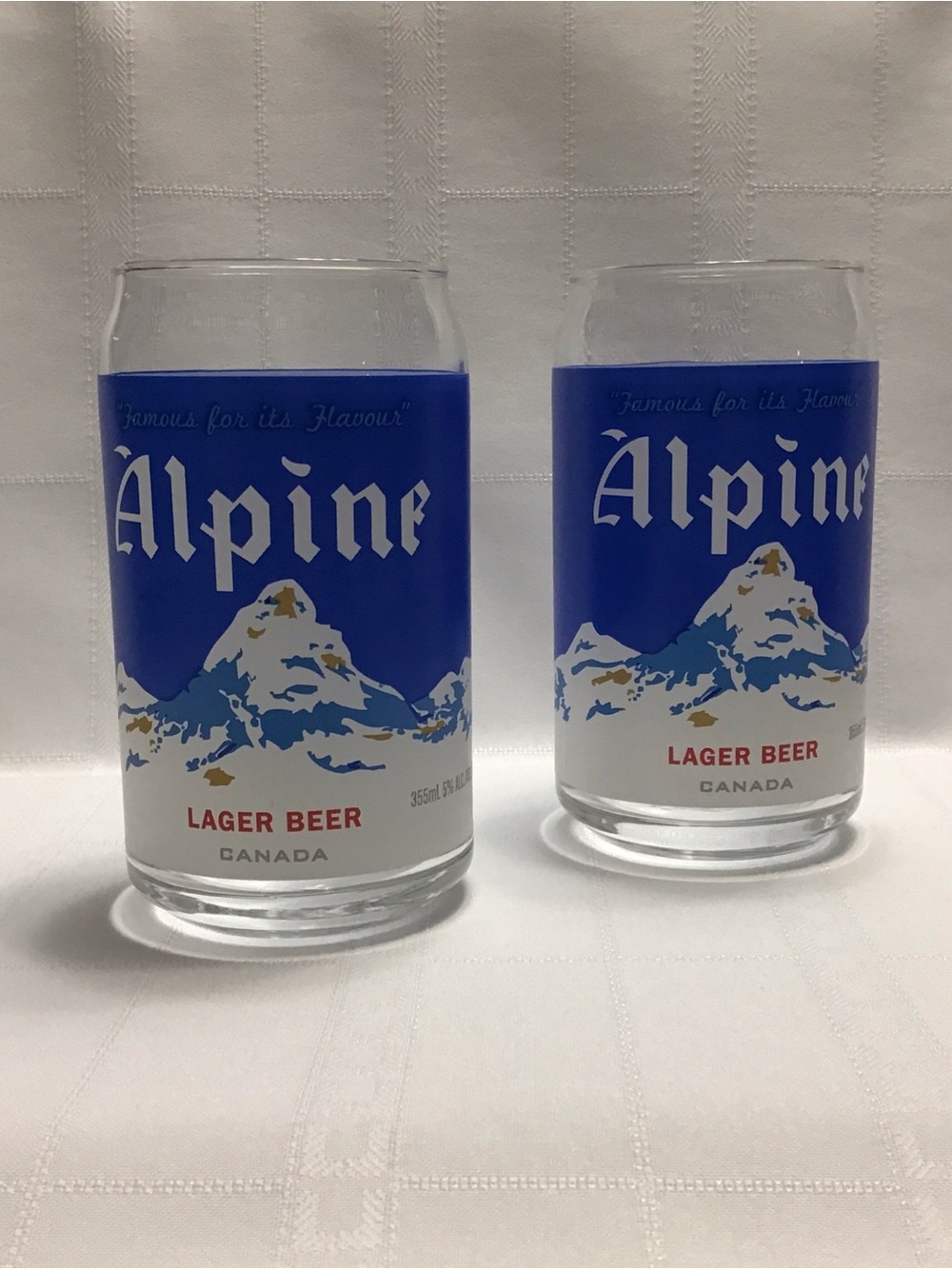 Two Alpine Lager Beer Glasses Vintage Series 1950 - Moosehead Breweries Ltd.